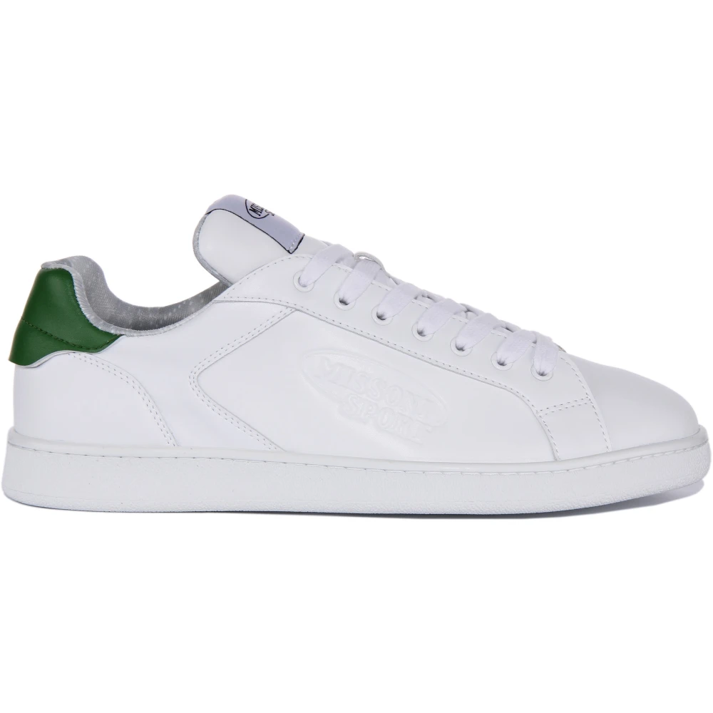 Missoni Men's White Sneakers, 9 Uk, Green Trainers For Everyday Wear