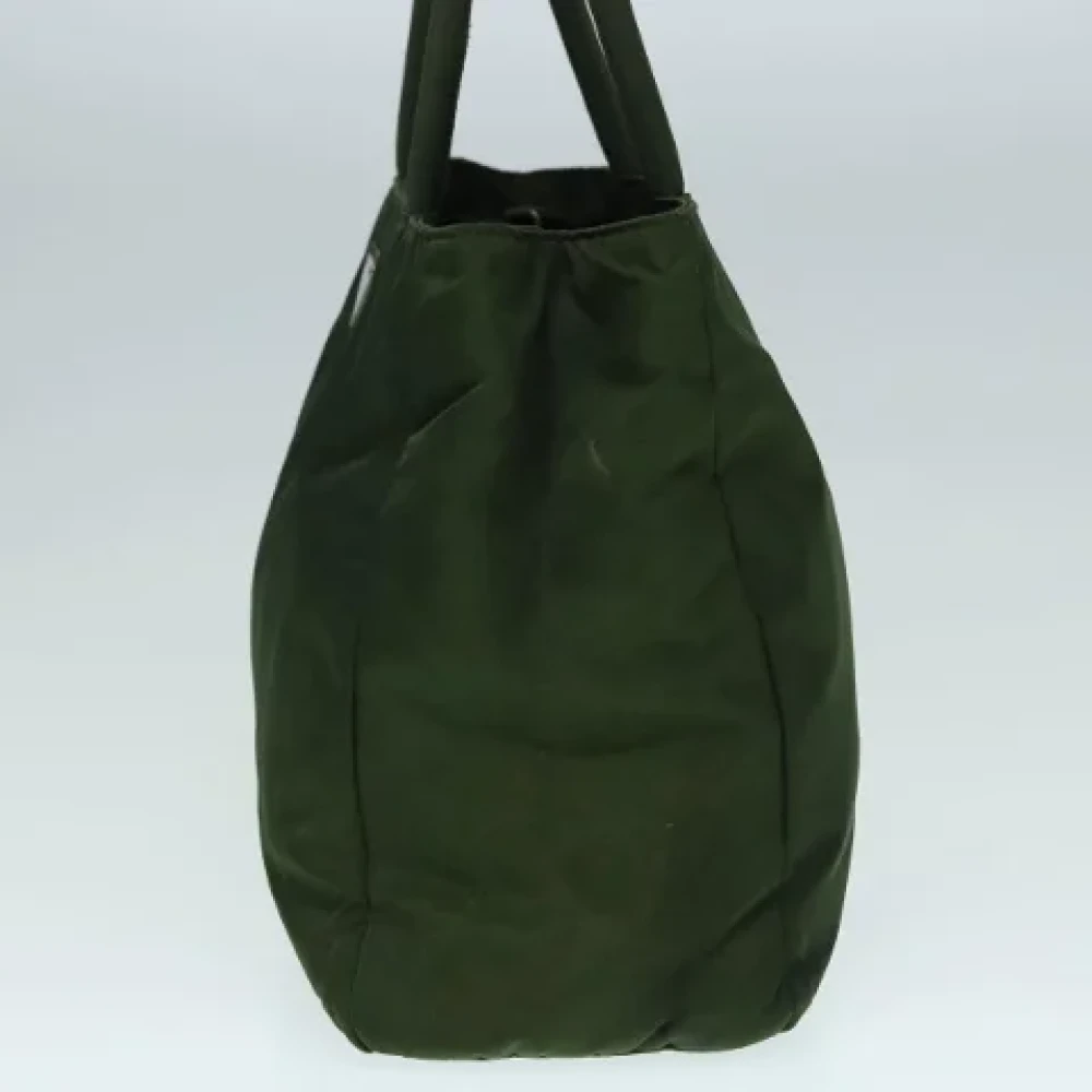 Prada Vintage Pre-owned Leather handbags Green Dames