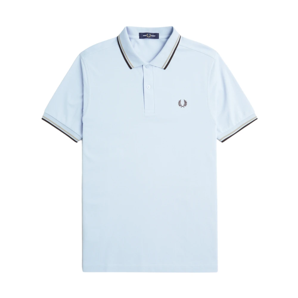 Fred Perry Twin Tipped Polo Shirt Blue Heren