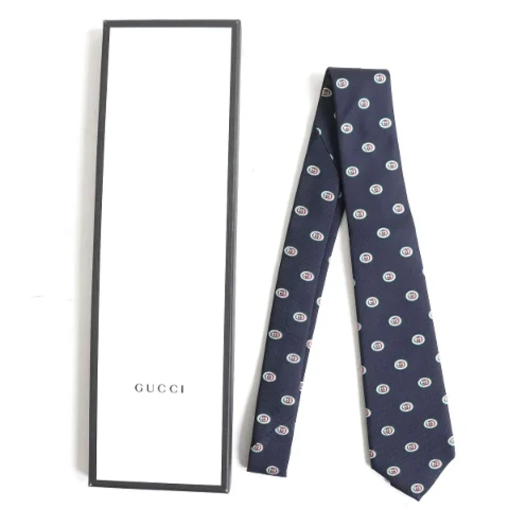Gucci Vintage Pre-owned Canvas home-office Blue Heren