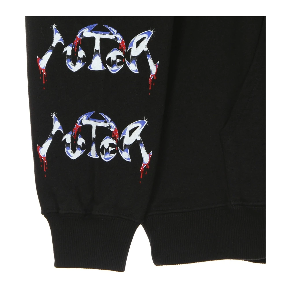 Iuter Zwarte lichtgewicht hoodie Black Heren