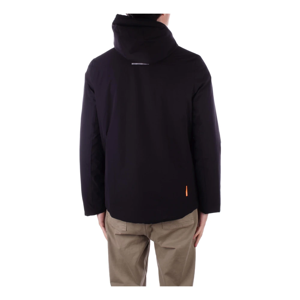 Suns Zwarte Hoodie Rits Zakken Black Heren