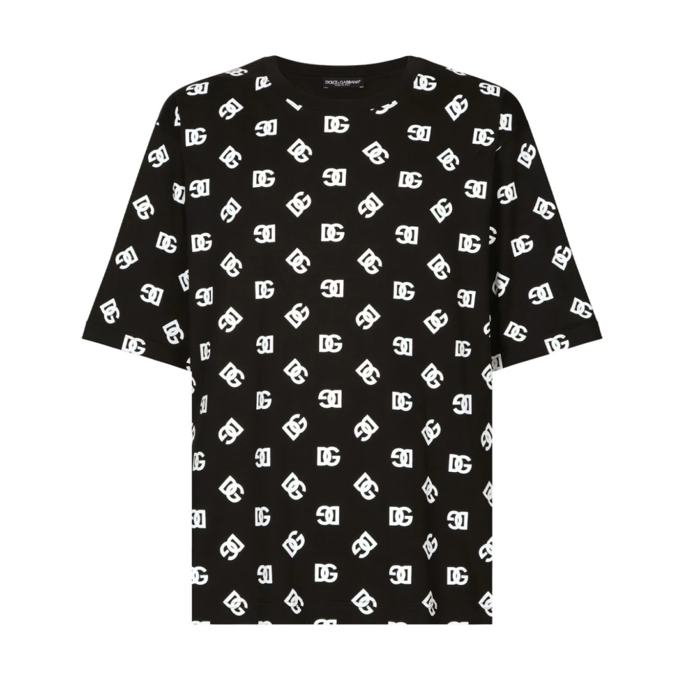 Dolce & Gabbana Monogram T-shirt Black Heren