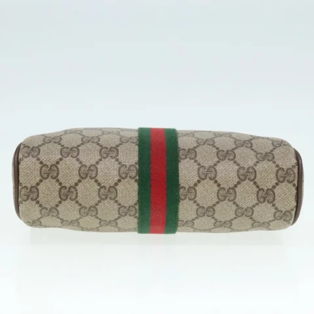 Gucci Vintage Pre-owned Leather clutches Beige Dames