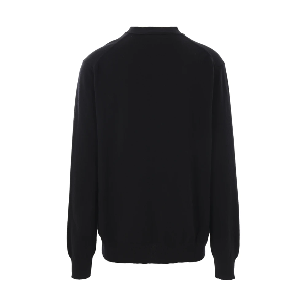 Comme des Garçons Zwarte Oversized Wollen Vest Trui Black Heren