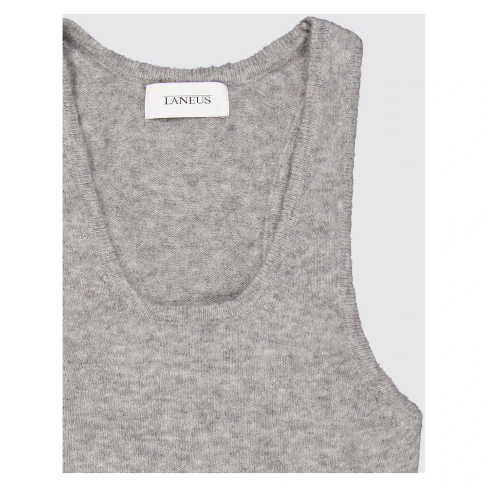 Laneus Wollen Mouwloze Top Gray Dames