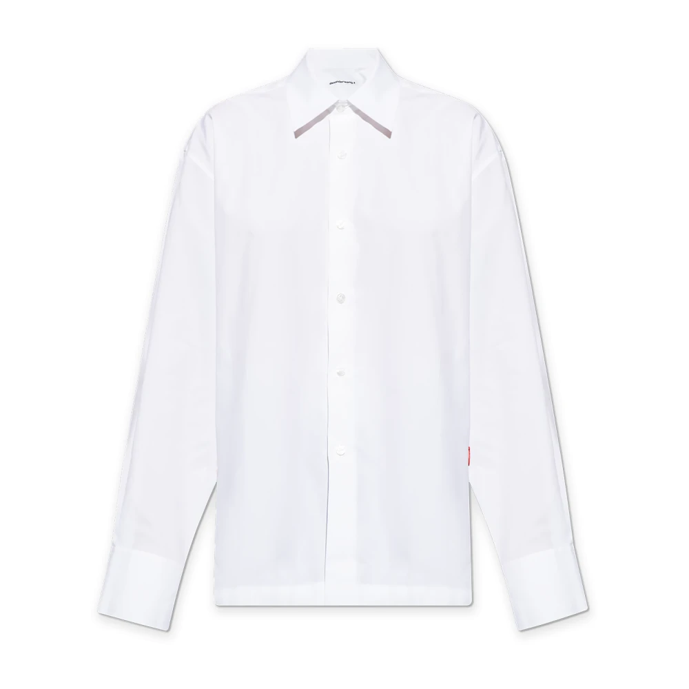 T by Alexander Wang Shirt met patch White Dames