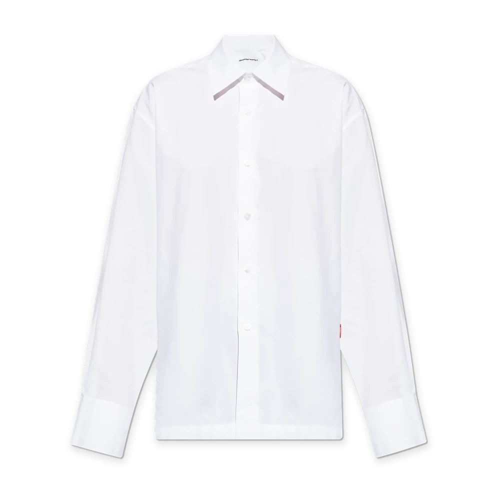 T by Alexander Wang Skjorta med lapp White, Dam