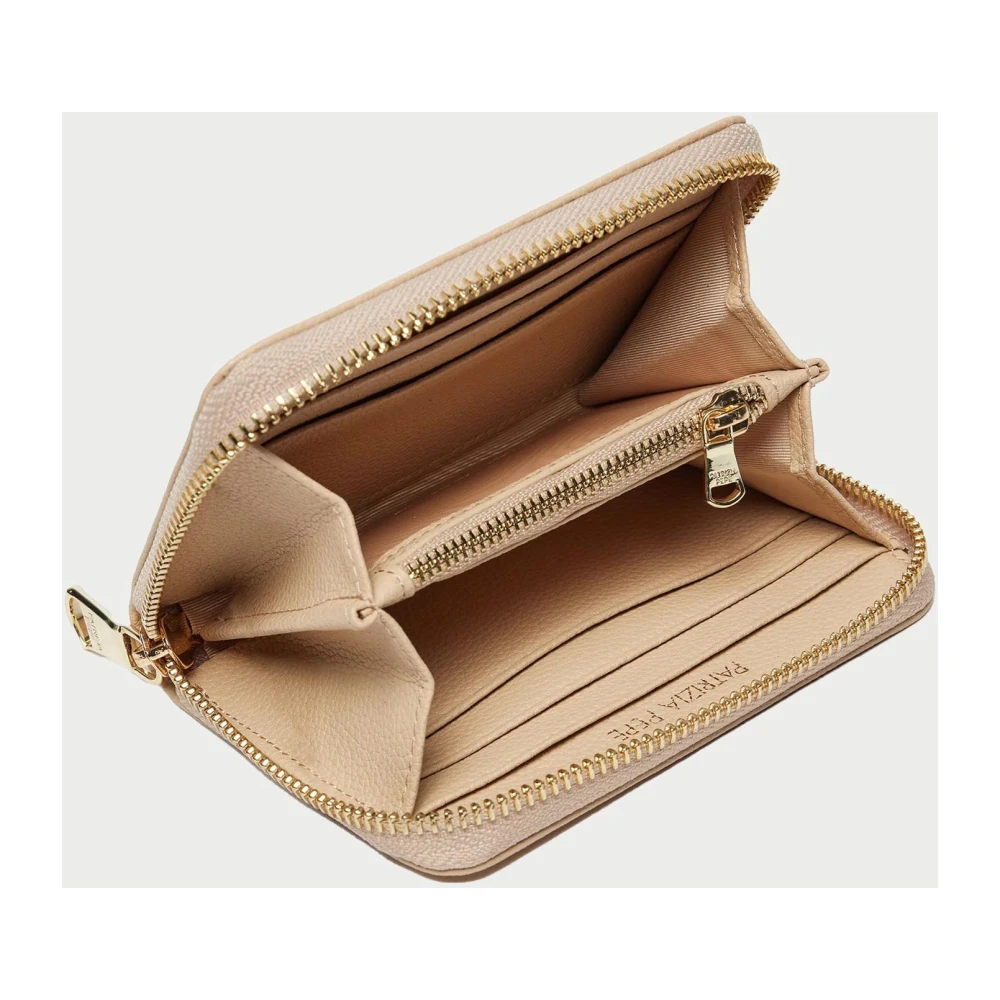 PATRIZIA PEPE Beige Zip Around Portemonnee met Fly Details Beige Dames