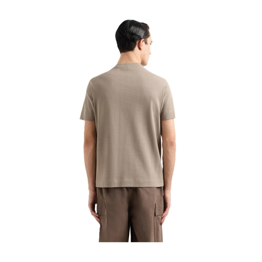 Emporio Armani Casual Katoenen T-shirt Beige Heren