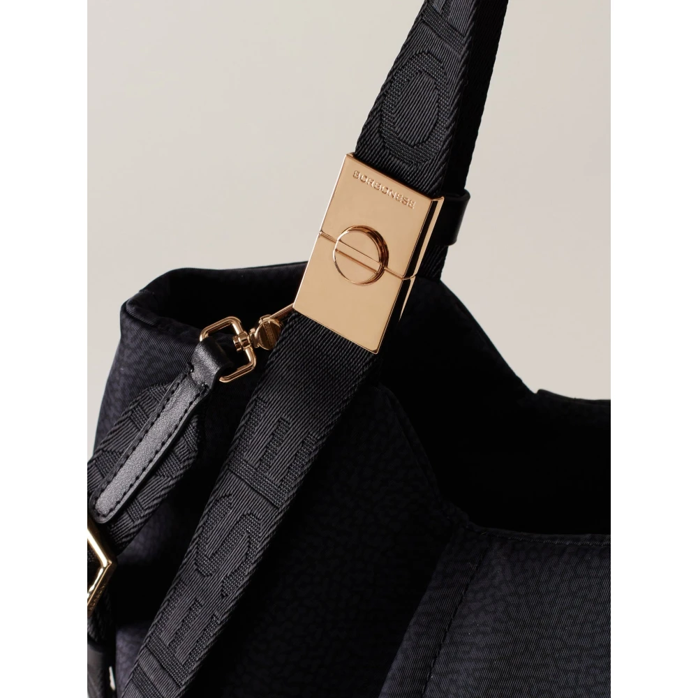 Borbonese Donkere Zwarte Handtas Black Dames