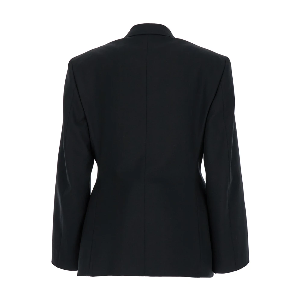 Balenciaga Zandloper Zwart Wollen Jas Vrouw Black Dames