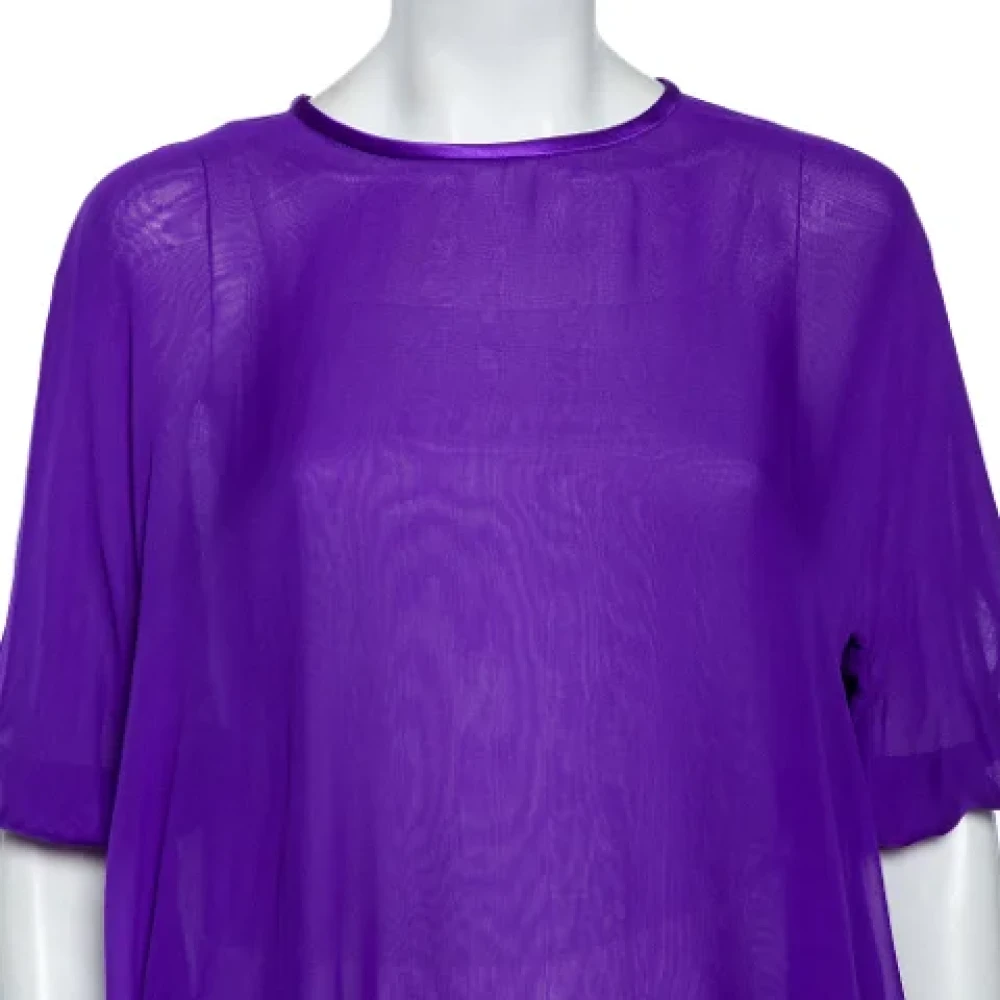Dolce & Gabbana Pre-owned Silk tops Purple Dames