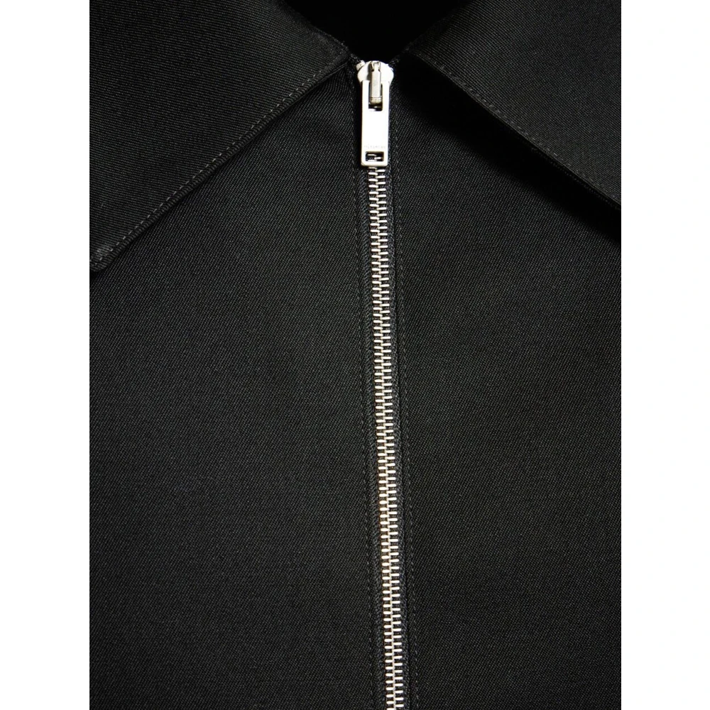Jil Sander Italiaanse Virgin Wool Shirt Black Heren