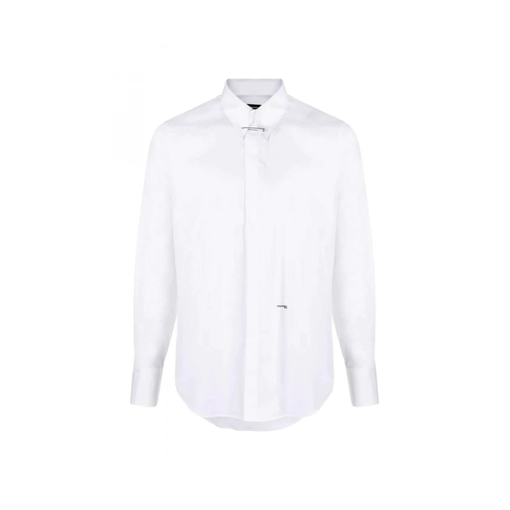 Dsquared2 Uomo Bianco Camicia Elegante Per