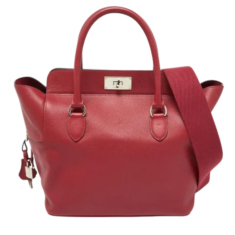 Hermès Vintage Pre-owned Leather totes Red Dames