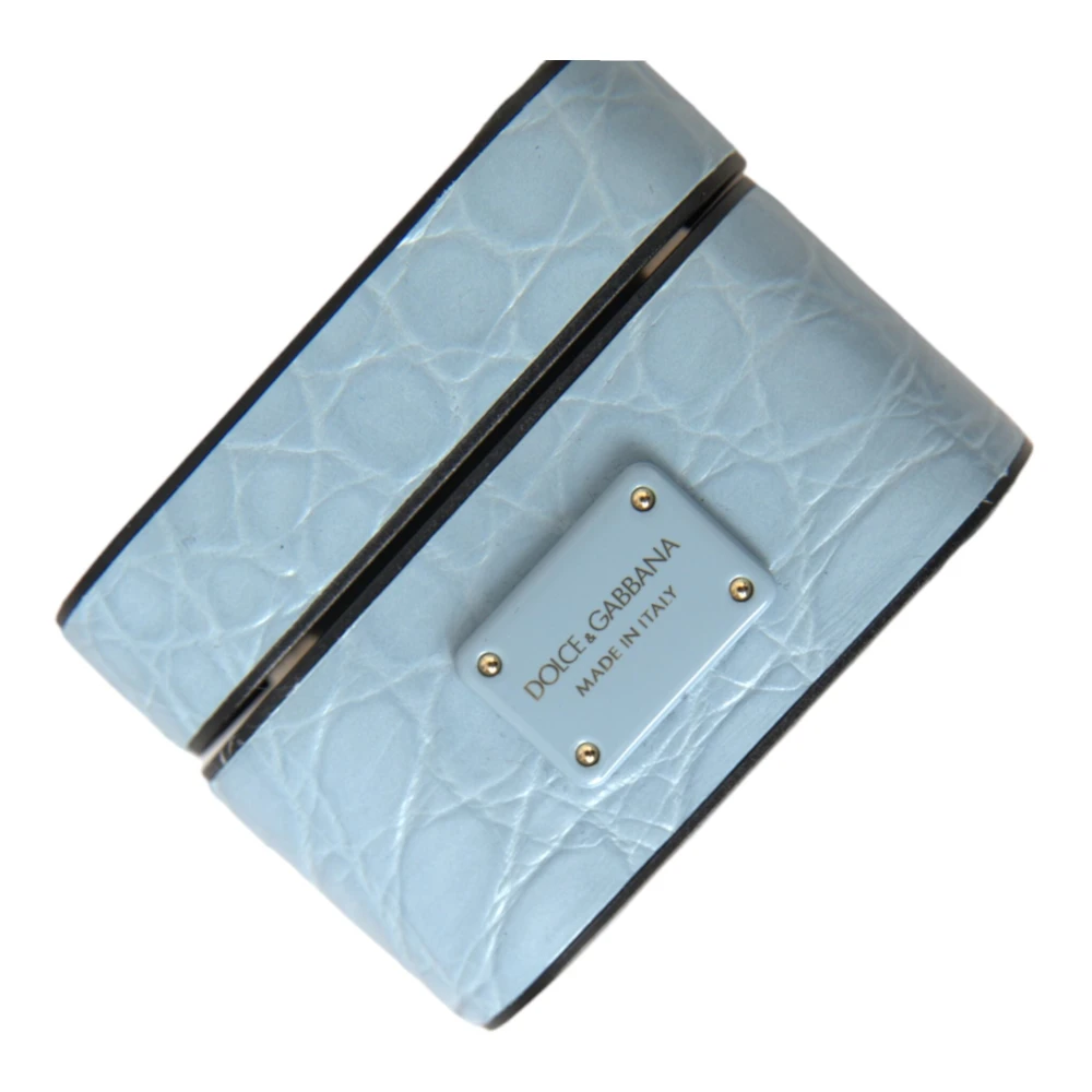 Dolce & Gabbana Logo Plaque Airpods Hoesje Blue Unisex