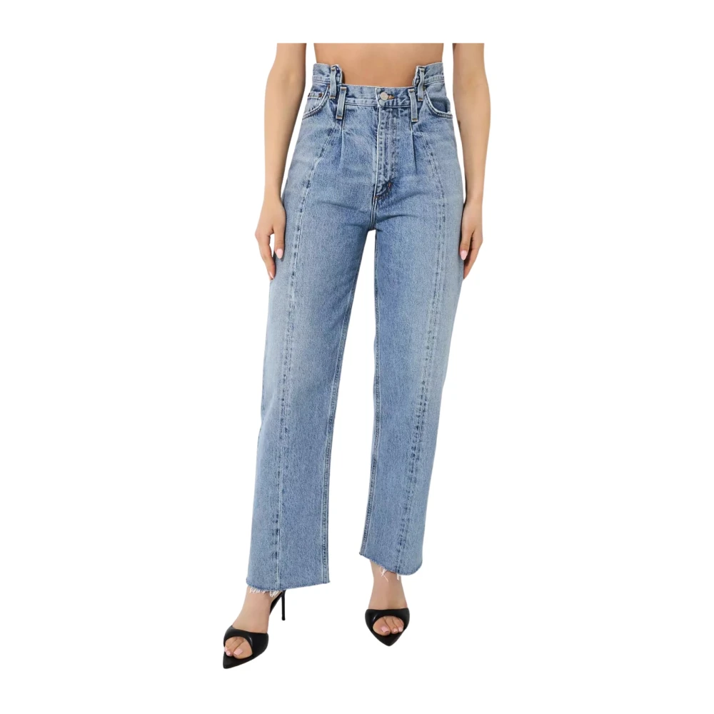 Agolde Hoge Taille Wijde Pijp Jeans Blue Dames