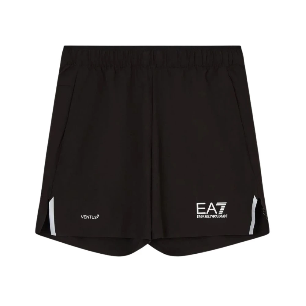 Ea7 Uomo Nero Per 7M001720_af21059 Short Tennis Pro (S), Casual, Sportivo, Poliamide - Immagine 3