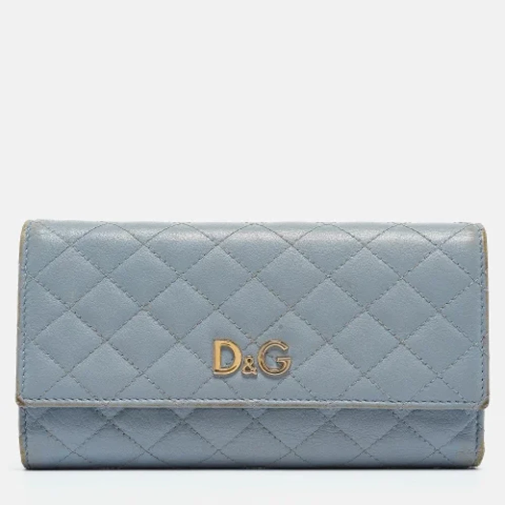 Dolce & Gabbana Pre-owned Leather wallets Blue Dames