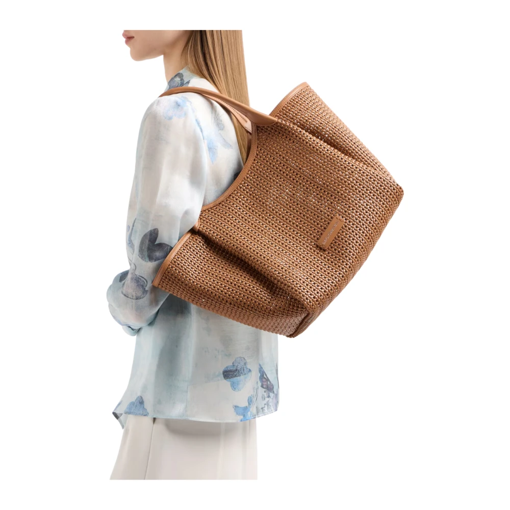 Emporio Armani Stijlvolle Shoppingtas in Caramello Brown Dames
