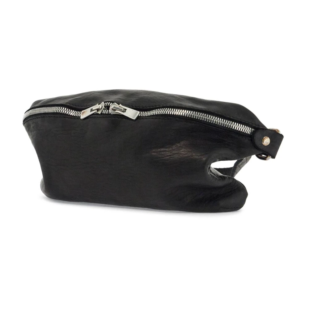 Guidi Zwarte leren heuptas Black Heren
