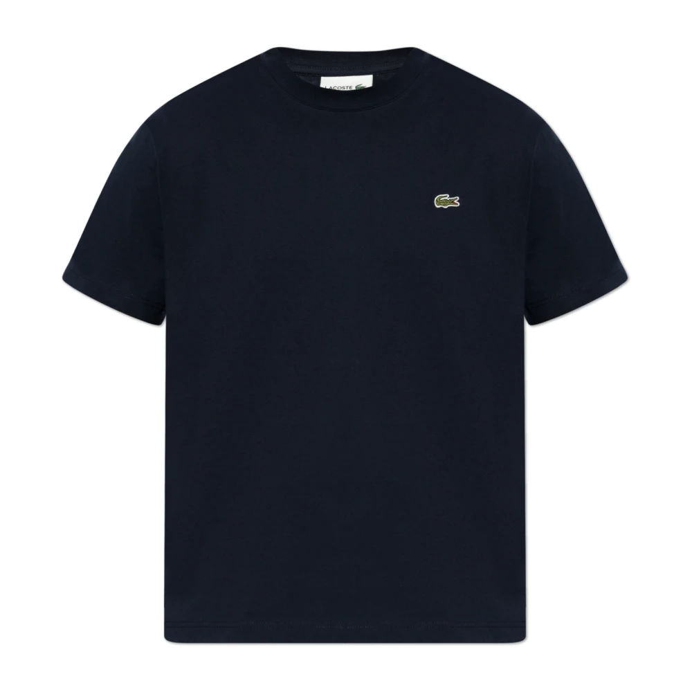 Lacoste Men's Blue T-Shirt With Logo Patch