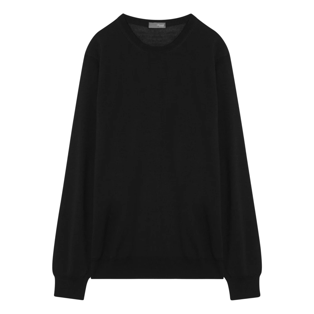 Drumohr Stijlvolle Crew Neck Sweater Black Heren