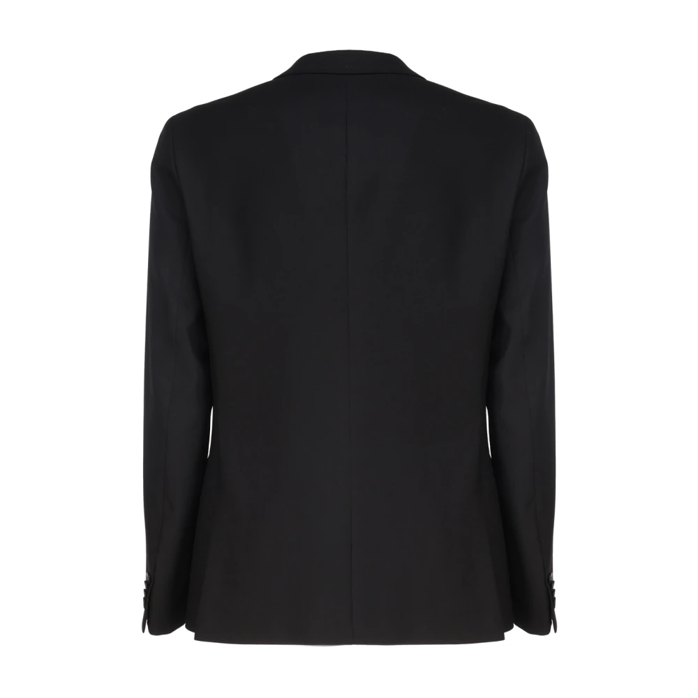 Calvin Klein Zwarte Katoenen Elastan Jassen Black Heren
