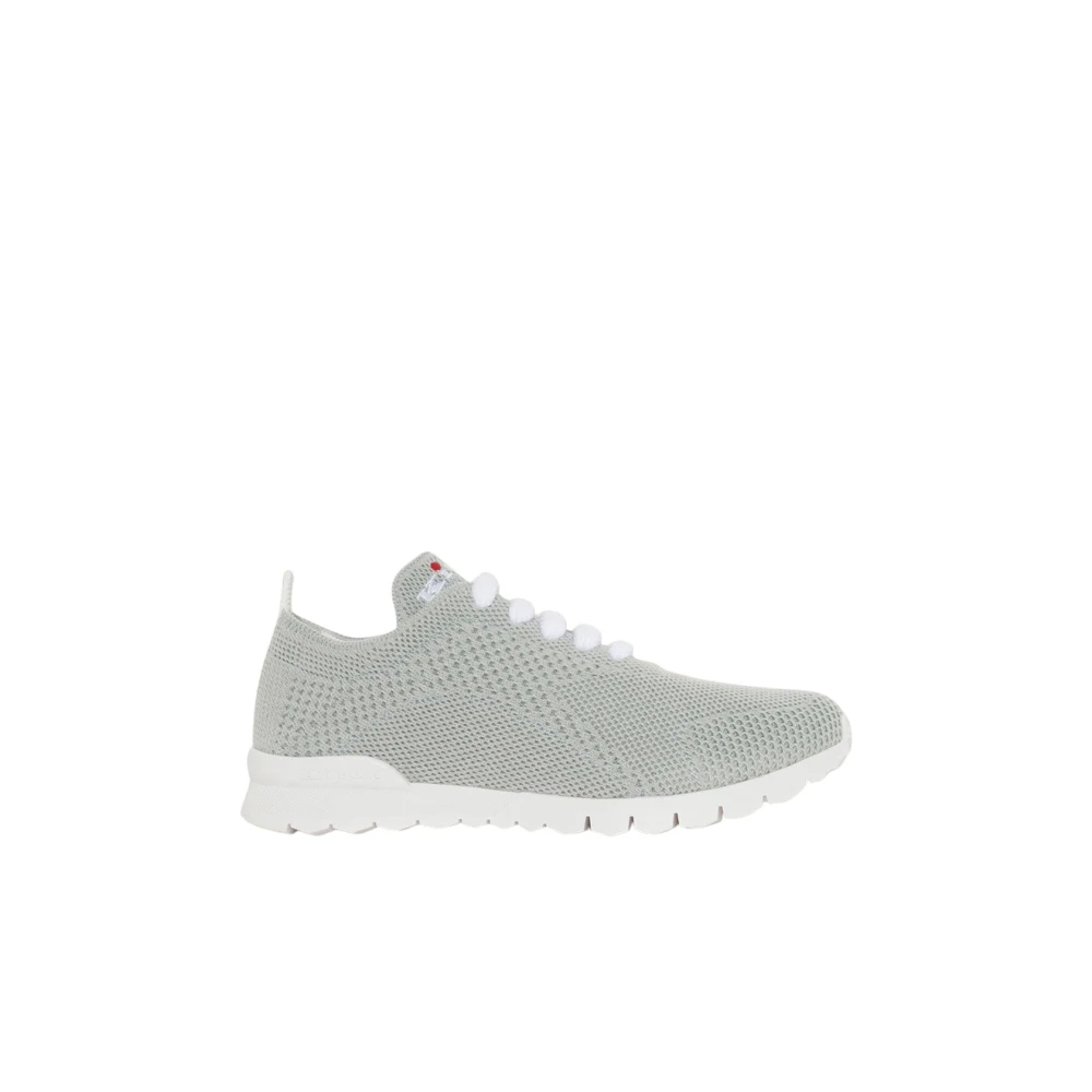 Kiton Blauwe Gebreide Sneakers met Uniek Design Dames Schoenen Grijs
