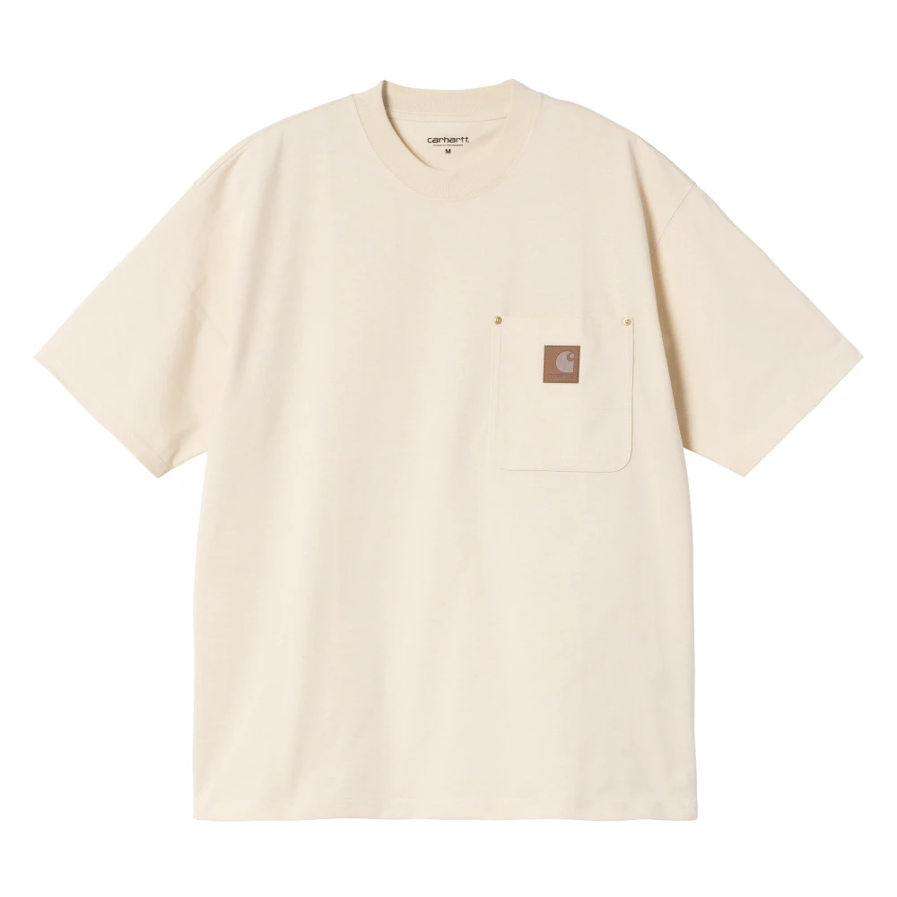 Carhartt WIP T-shirt met Borstzak en Logo White Heren