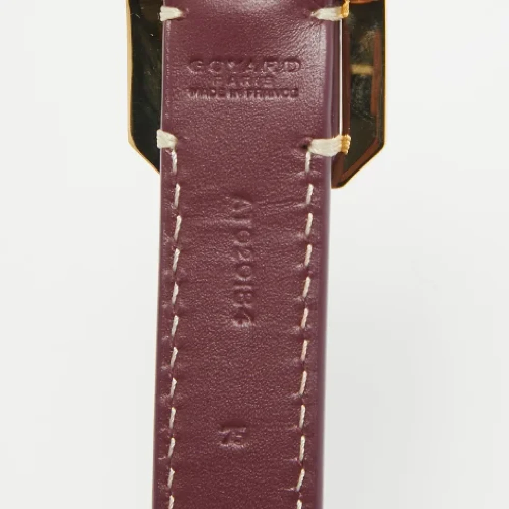 Goyard Vintage Pre-owned Leather belts Red Dames