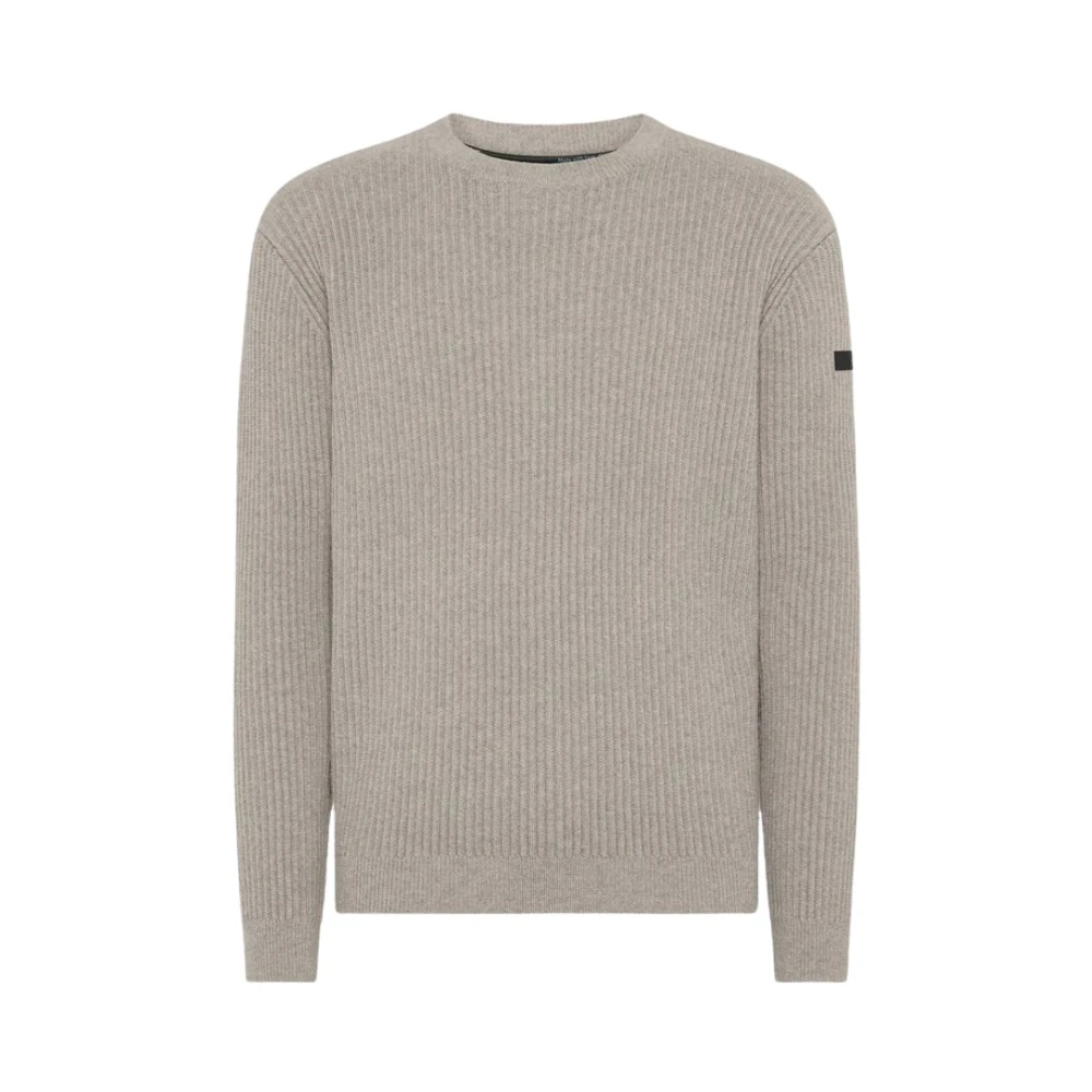 RRD Wol Ronde Gebreide Trui Beige Heren