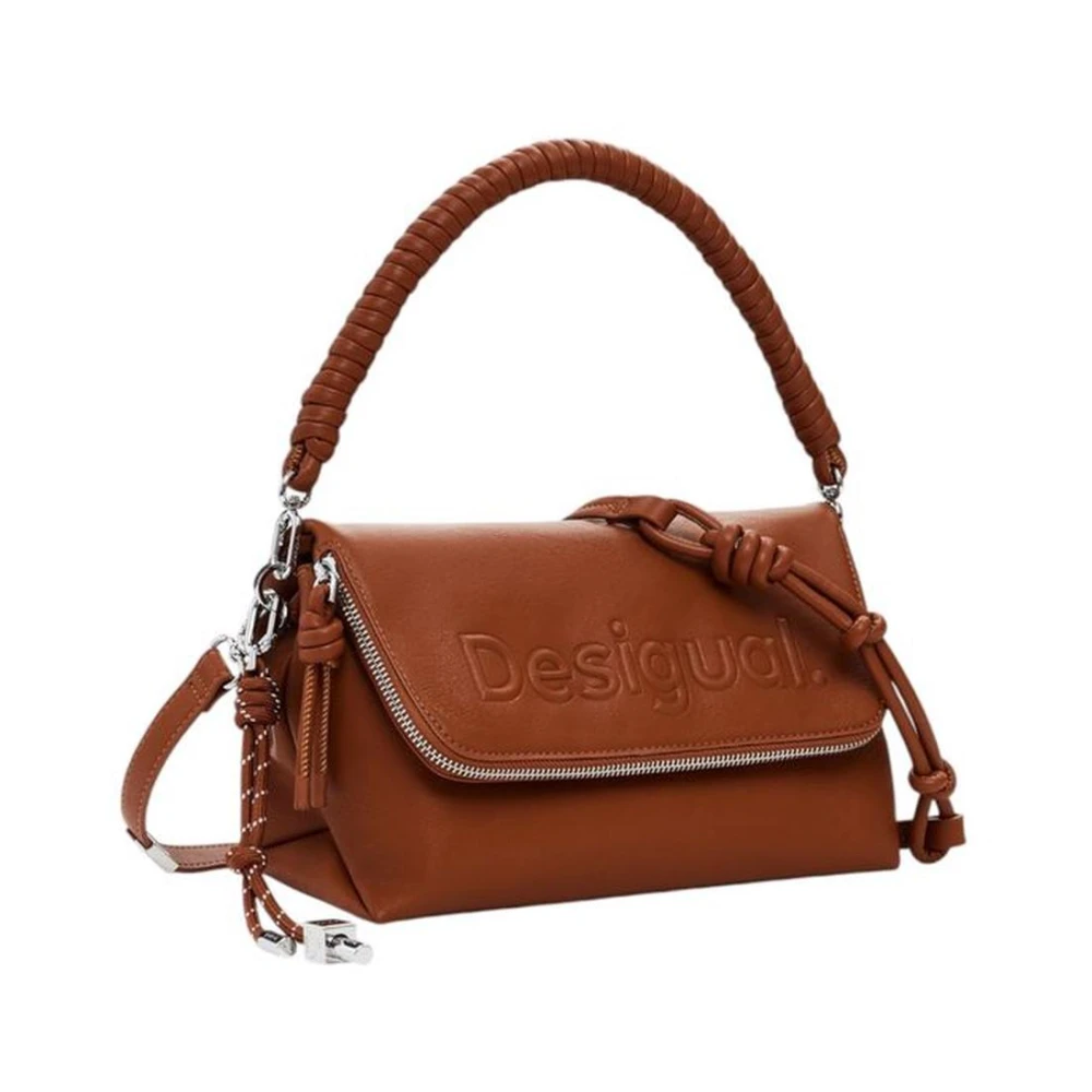 Desigual Middelgrote Polyurethaan Handtas Dames Collectie Brown Dames