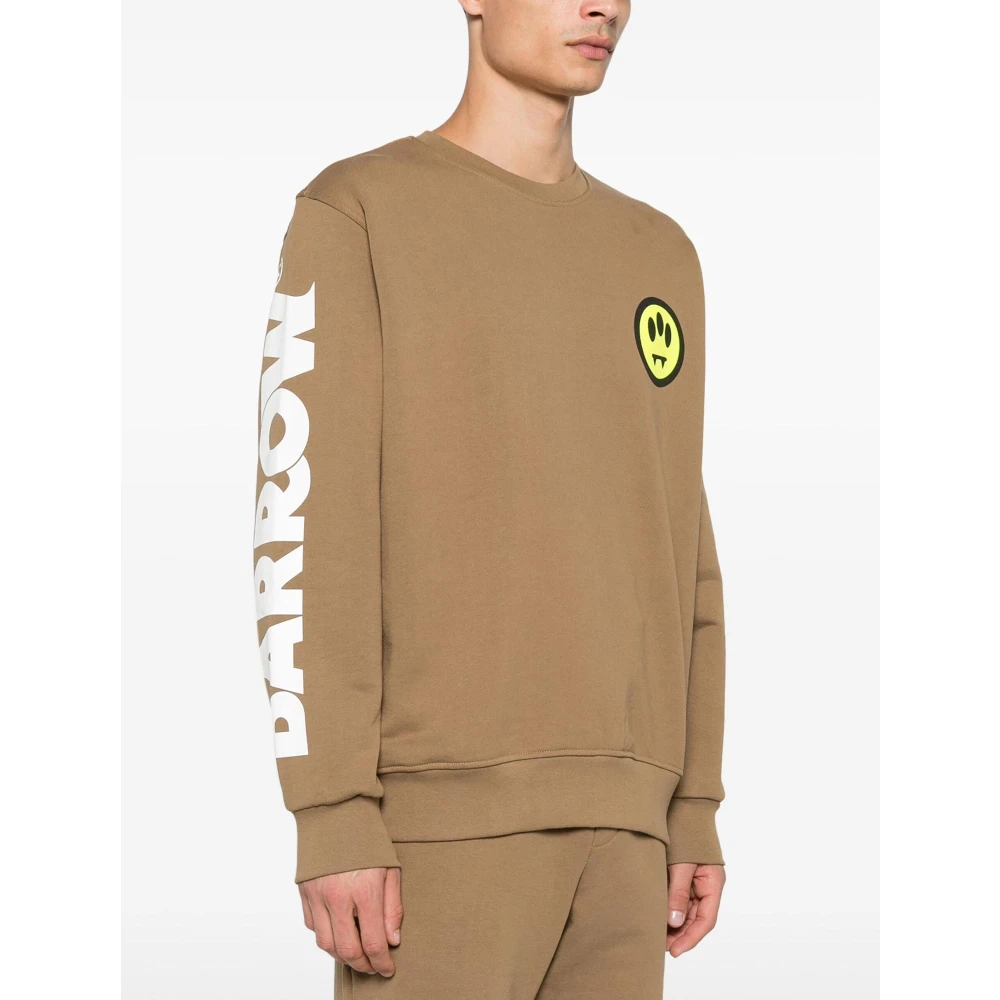 Barrow Smile Logo Sweater Brown Heren