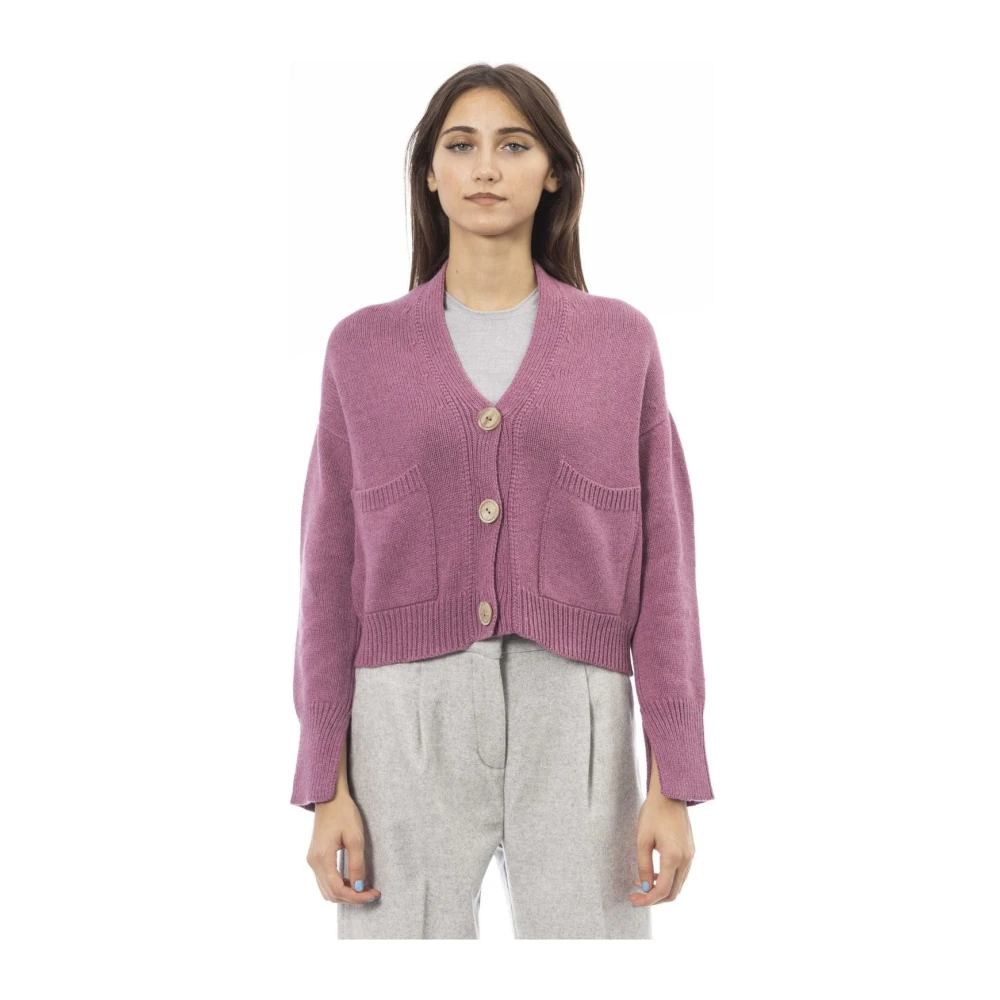 Alpha Studio Tijdloze Elegantie Cardigan Pink Dames