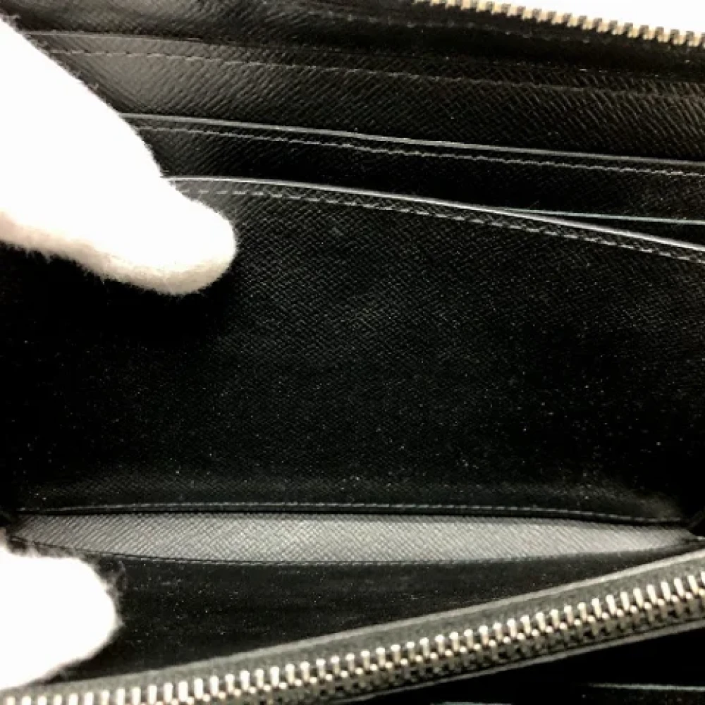 Louis Vuitton Vintage Pre-owned Cotton wallets Black Dames