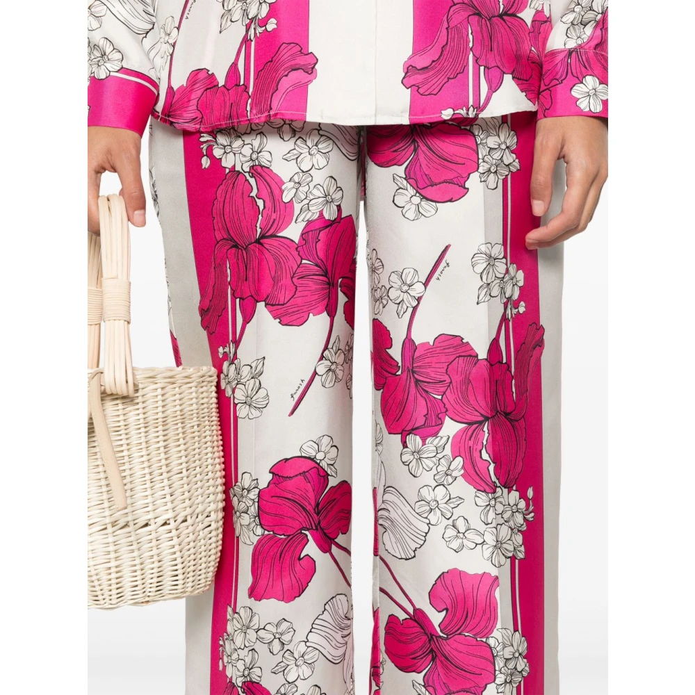 P.a.r.o.s.h. Bloemenprint Fuchsia Broek Pink Dames