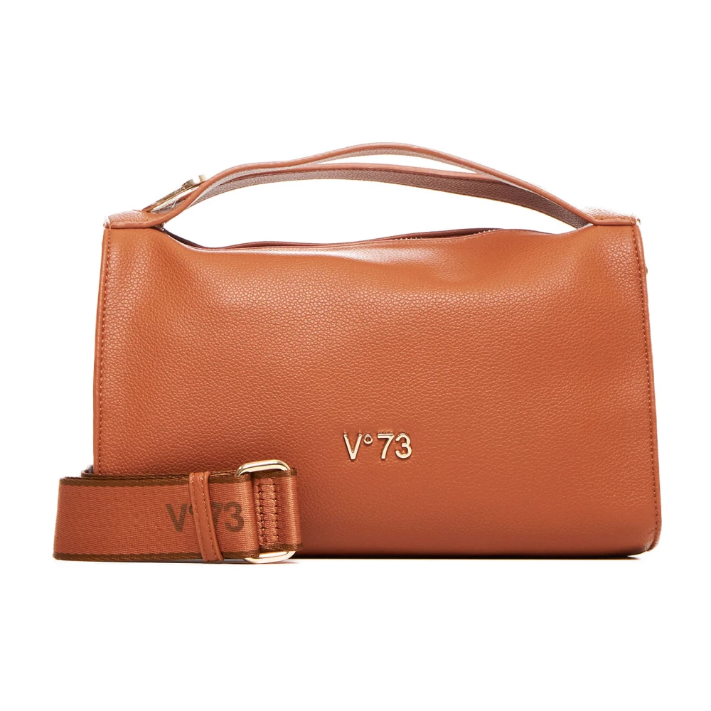 V73 Bruine Leren Tas Brown Dames