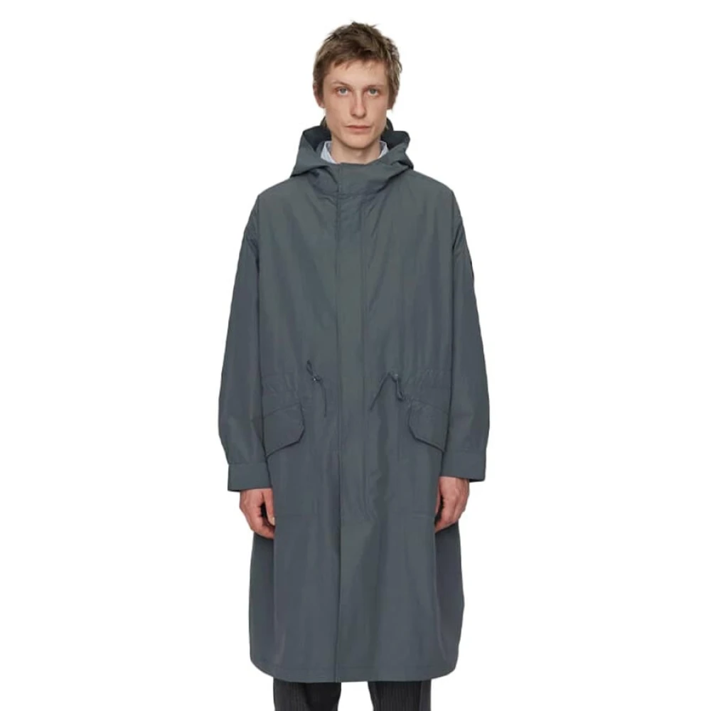 Mfpen Grijze Parka Stijl Jas met Capuchon Gray Heren