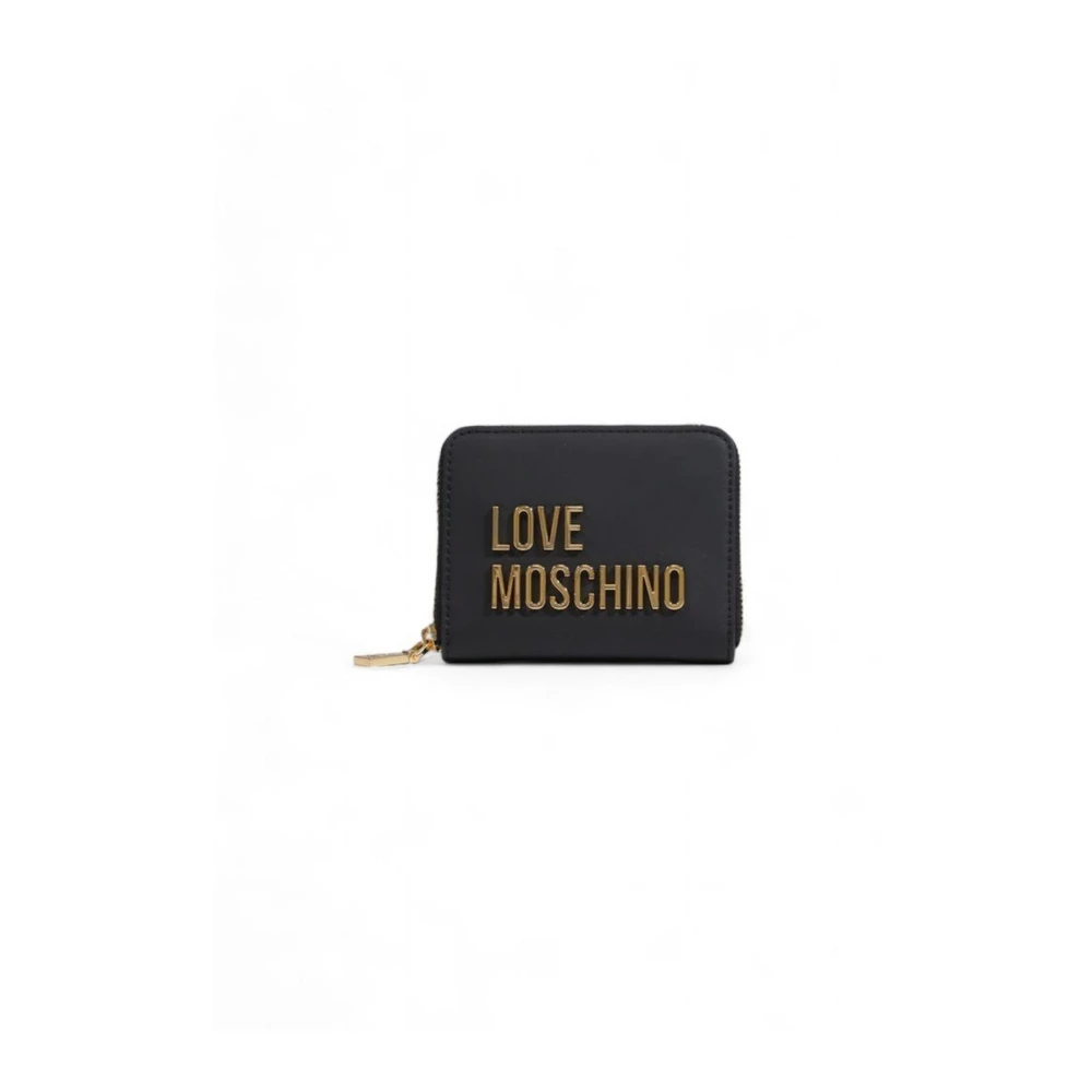 Love Moschino Stijlvolle Polyurethaan Damesportemonnee Black Dames