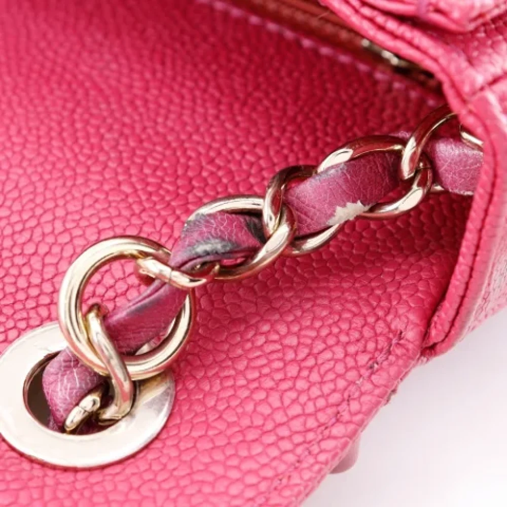 Chanel Vintage Pre-owned Leather handbags Pink Dames