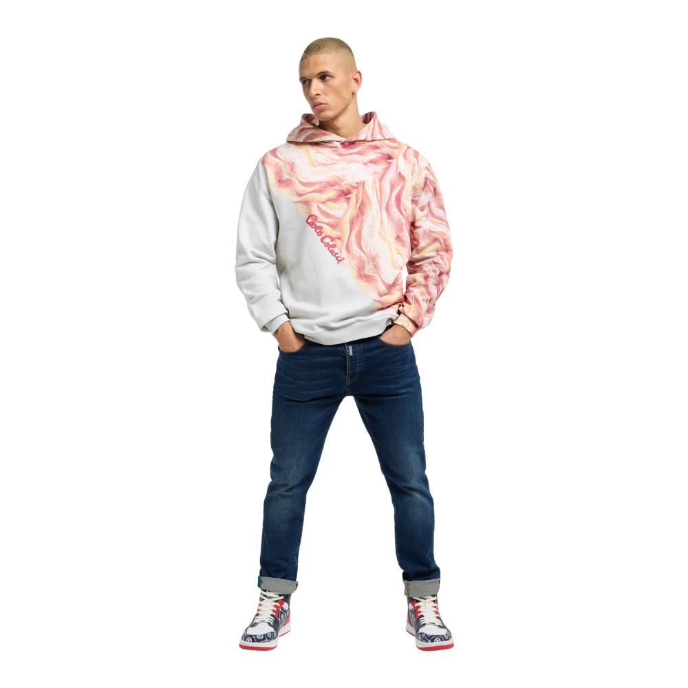 carlo colucci Minimalistische Gebreide Hoodie Multicolor Heren