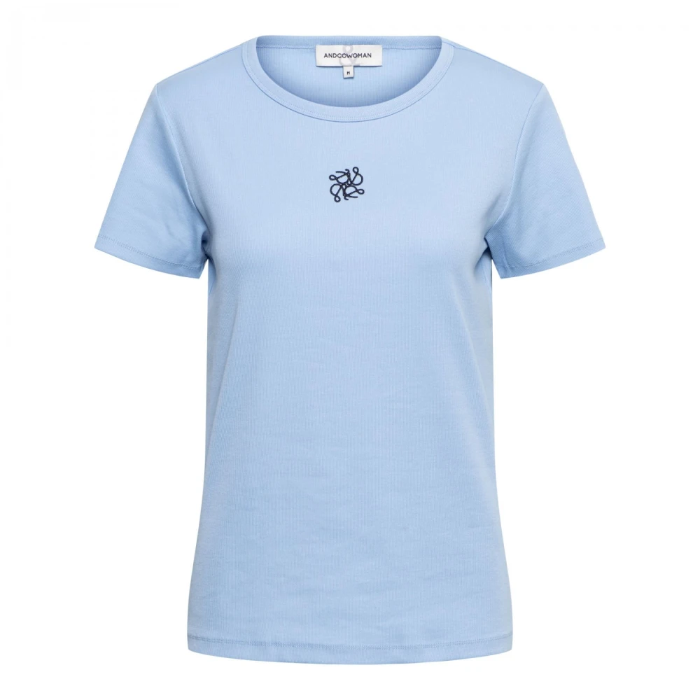&Co Woman T-shirt met ronde hals Blue Dames
