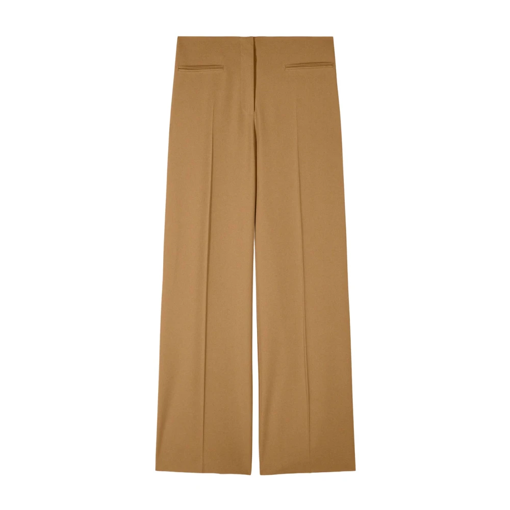 Patrizia Pepe Kvinno Beige Byxor Dam, Xs, Polyester, Essential Fluid Palazzo-Byxor