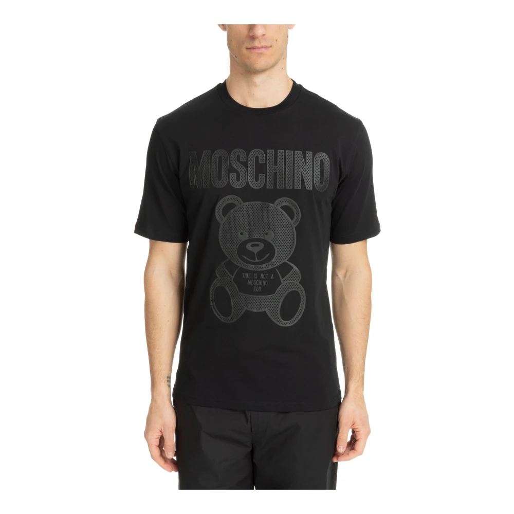 Moschino Abstract Logo Teddy Bear T-shirt Black Heren