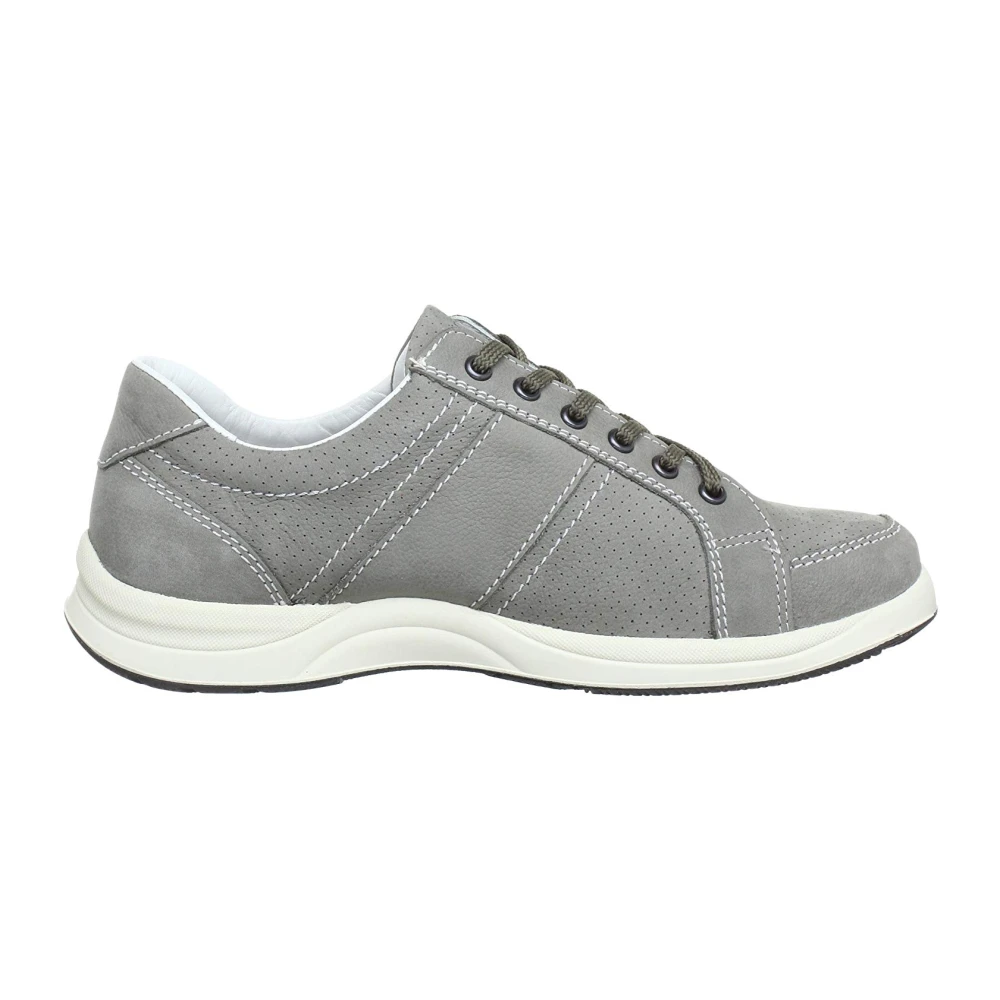 Mephisto Sportieve Lichtgrijze Nubuck Herenschoen Heren Schoenen Grijs