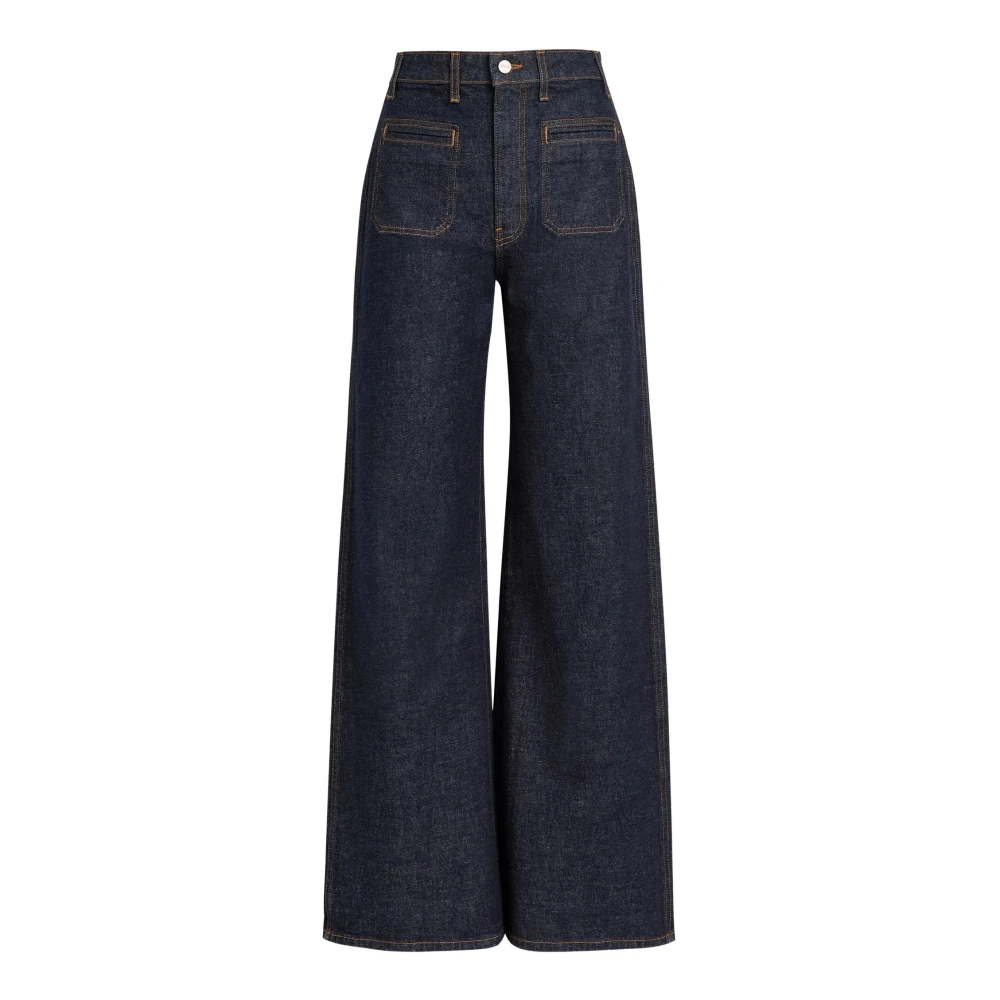 Khaite Women's Blue Wide Jeans, W28, Delmonico Jean