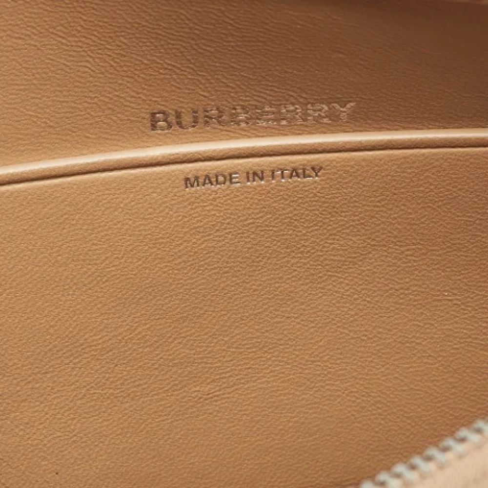 Burberry Vintage Pre-owned Leather shoulder-bags Yellow Dames