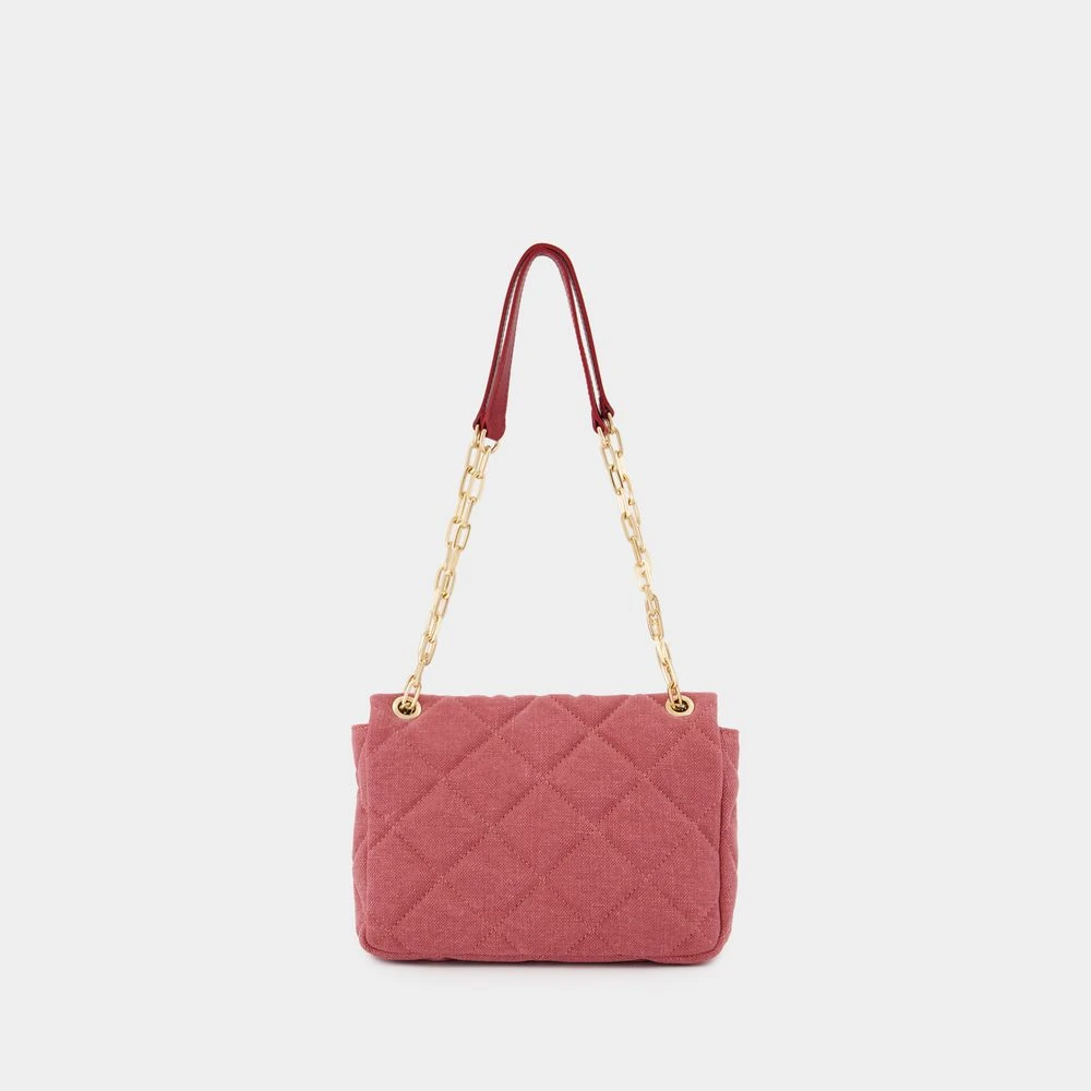 Vanessa Bruno Roze Linnen Moon Bag Double Wear Pink Dames